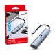 USB HUB UH-545 USB3.0 с Ethernet RJ45, гигабитным Ethernet RJ45 x 1, портом питания USB-C (5 В 3 А) x 1, портами передачи данных USB-A 3.0 x 3