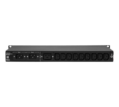 ELEMY RACK ATS, 1U, 220В, 16А, OLED, Ethernet, in (2) C20, out (1) C19 (9) C13 ELEMY RACK ATS, 1U, 220В, 16А, OLED, Ethernet, in (2) C20, out (1) C19 (9) C13