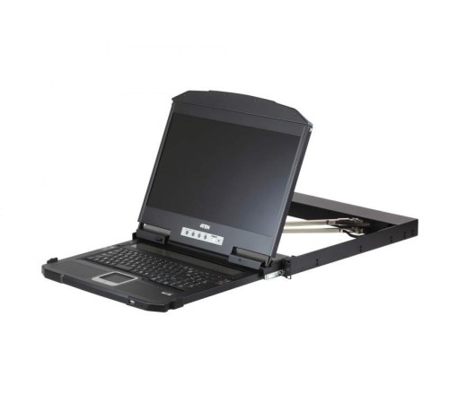 KVM-консоль ATEN CL3800NW-ATA-RG для рэкового шкафа 19", выдвижная, Dual Rail, экран 18.5", Full HD, кабель 1.8/ 18.5" Dual Rail USB HDMI-DVI-VGA Full HD