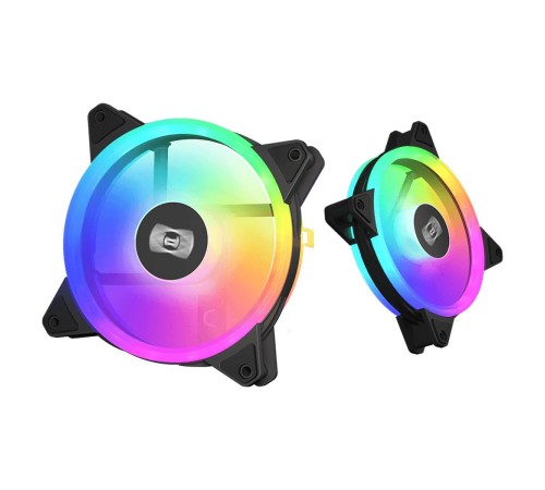 Кулер для корпуса/ Case Cooler PCCooler F3 T120 ARGB BK 3IN1 (120x120x25mm, 4-pin PWM, ARGB, 46CFM, 21.6dBA, 1800RPM, Black, 3pcs)