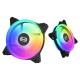 Кулер для корпуса/ Case Cooler PCCooler F3 T120 ARGB BK 3IN1 (120x120x25mm, 4-pin PWM, ARGB, 46CFM, 21.6dBA, 1800RPM, Black, 3pcs)