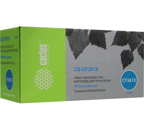 -/ Картридж лазерный Cactus CS-CF361X CF361X голубой (9500стр.) для HP CLJ M552dn/M553dn