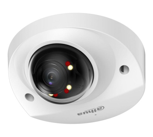 Уличная мини-купольная IP-видеокамера с ИИ, 4Мп; 1/2.9 CMOS; 2.8мм; WDR(120дБ); 0.006лк@F1.6 сжатие: H.265+ H.265 H.264+ H.264 MJPEG; 2  до 4Мп@25к/с; SMD Plus (Умная детекция движения) охрана периметра; ИК-LED-подсветка до 30м; трев.вх/вых: 1/1; аудиовх/