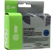 -/ Картридж струйный Cactus CS-C8767 №130 черный (29мл) для HP DJ 5740/5743/5745/5748/5793/5940/5943/65