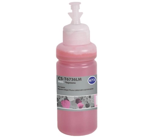 -/ Чернила Cactus CS-T6736LM 673 светло-пурпурный 70мл для Epson Inkjet Photo L800/L801/L810/L850