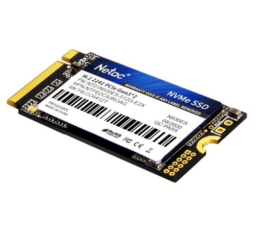SSD накопитель Netac SSD N930ES 512GB PCIe 3 x2 M.2 2242 NVMe 3D NAND, R/W up to 1650/1500MB/s, IOPS(R4K) 180K/200K, TBW 300TB, 3y wty SSD накопитель Netac SSD N930ES 512GB PCIe 3 x2 M.2 2242 NVMe 3D NAND, R/W up to 1650/1500MB/s, IOPS(R4K) 180K/200K, TBW 300TB, 3y wty
