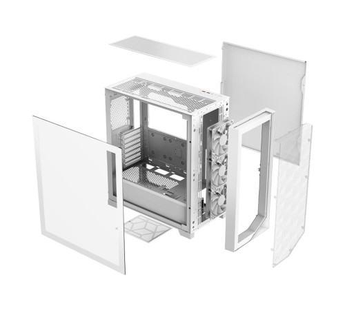 Корпус без блока питания/ Case PCCooler C3D510 WH ARGB, Midi-Tower, TG, Mesh, 3x120mm ARGB, 2xUSB-A 3.0, E-ATX, ATX, mATX, mITX White Корпус без блока питания/ Case PCCooler C3D510 WH ARGB, Midi-Tower, TG, Mesh, 3x120mm ARGB, 2xUSB-A 3.0, E-ATX, ATX, mATX, mITX White