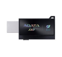 Твердотельный накопитель/ ADATA External SSD SC730, 1000GB, Type-C, Type-A, USB 3.2 Gen2, R/W 600/600 MB/s, 36.8x23.8x9.7mm, Black (5 лет)