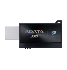 Твердотельный накопитель/ ADATA External SSD SC730, 1000GB, Type-C, Type-A, USB 3.2 Gen2, R/W 600/600 MB/s, 36.8x23.8x9.7mm, Black (5 лет)