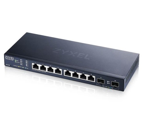 коммутатор Мультигигабитный Smart L3 Lite коммутатор Zyxel NebulaFlex XMG1915-10E, 8xRJ-45: 1/2.5G, 2xSFP+, бесшумный (без вентилятора)
