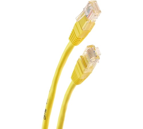 Патчкорд/ Патчкорд литой "Telecom" UTP кат.5е 1,0м желтый