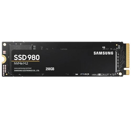 Твердотельный накопитель SSD M.2 (PCI-E NVMe) 250Gb Samsung 980 (R2900/W1300MB/s) (MZ-V8V250BW) 1year Твердотельный накопитель SSD M.2 (PCI-E NVMe) 250Gb Samsung 980 (R2900/W1300MB/s) (MZ-V8V250BW) 1year