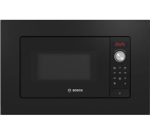 Встраиваемые микроволновые печи BOSCH Serie 2, Встраиваемая микроволновая печь, черный, LED-дисплей, микроволны до 800 Вт, 5 ступеней мощности микроволн, поворотный переключатель, 7 автоматических программ, память на одну пользовательскую программу, много Встраиваемые микроволновые печи BOSCH Serie 2, Встраиваемая микроволновая печь, черный, LED-дисплей, микроволны до 800 Вт, 5 ступеней мощности микроволн, поворотный переключатель, 7 автоматических программ, память на одну пользовательскую программу, много