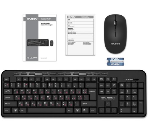 Беспроводной набор клавиатура+мышь SVEN KB-C3200W