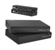 GCR Удлинитель HDMI 2.0 по витой паре 4K 60Hz до 120М передатчик + приемник, поддержка HDCP, IR & POC, RS232, LOOP OUT