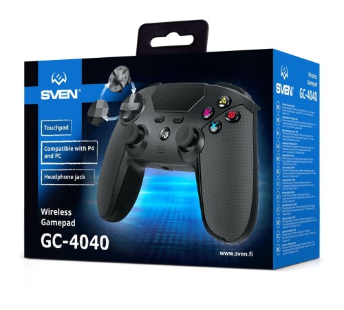 Беспроводной геймпад SVEN GC-4040 чёрный (11 кл. 2 стика, D-pad, PS4/PC, Touchpad, 3.5mm jack) Беспроводной геймпад SVEN GC-4040 чёрный (11 кл. 2 стика, D-pad, PS4/PC, Touchpad, 3.5mm jack)