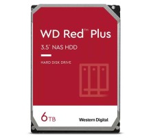 Жесткий диск Western Digital Red Plus NAS HDD 3.5" SATA 6TB, 5400 rpm, 256MB buffer, CMR, WD60EFPX, 1 year
