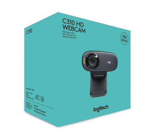 Веб-камера Logitech C310 (HD 720p/30fps, фокус постоянный, угол обзора 60°, кабель 1.5м) (M/N: V-U0015) (Мятая упаковка) Веб-камера Logitech C310 (HD 720p/30fps, фокус постоянный, угол обзора 60°, кабель 1.5м) (M/N: V-U0015) (Мятая упаковка)