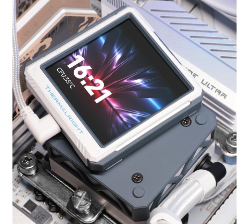 Водяное охлаждение для процессора/ Water Cooling System Thermalright Frozen Warframe 360 Ultra White Argb (360mm, White, ARGB/ Fans: 3x120mm, 70.84CFM, 29.8dBA, 2000RPM/ Pump height 60mm, 23dBA, 3000RPM, Rad thickness 27mm/ S: 1200, 1700, 1851, 2011, 2066