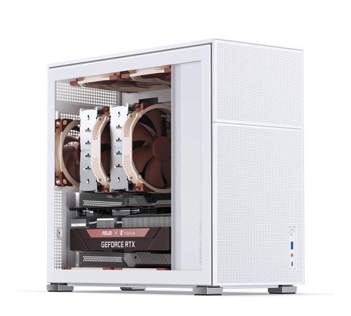 Корпус без блока питания/ Case JONSBO D41 MESH, Midi-Tower, TG, no fan, 1xUSB-A 3.2 + 1xUSB-C 3.2, ATX, mATX White