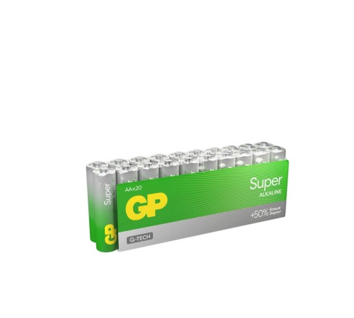 Батарейка Алкалиновые батарейки GP Super Alkaline 15А АA - 20 шт. в пленке