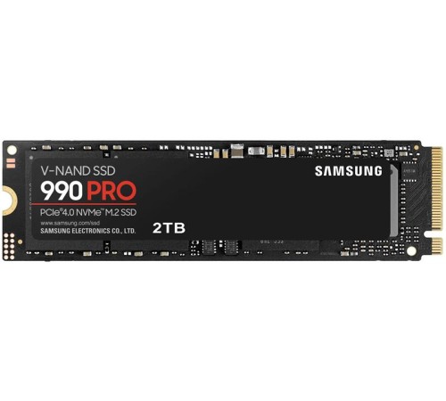 Твердотельный накопитель SSD M.2 (PCI-E NVMe 2.0 Gen 4.0 x4) 2Tb Samsung 990 PRO (R7450/W6900MB/s) 1year Твердотельный накопитель SSD M.2 (PCI-E NVMe 2.0 Gen 4.0 x4) 2Tb Samsung 990 PRO (R7450/W6900MB/s) 1year