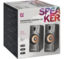 Акустическая 2.0 система Defender 65408 Aurora S8 черный, 8 Вт, питание от USB