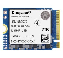 Твердотельный накопитель/ Kingston SSD NV3, 2000GB, M.2(22x30mm), NVMe, PCIe 4.0 x4, 3D TLC, R/W 6000/5000MB/s, TBW 640, DWPD 0.2 (60 мес)