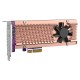 Плата расширения/ QNAP QM2-2P-244A 2 x M.2 22110 or 2280 PCIe (Gen2 x 4) NVMe SSD slots  expansion card, Low-profile bracket pre-loaded, Low-profile flat and Full-height are bundled (shorter version to support TVS-x82/TS-x77 PCIe slot 2 & slot 3)