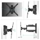 ONKRON кронштейн для телевизора 32"-65" наклонно-поворотный, чёрный M4