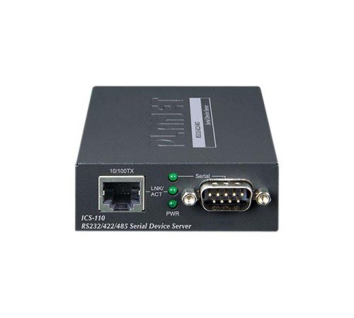 конвертер/ PLANET ICS-110 1-Port RS232/422/485 Serial Device Server (1-Port 10/100BASE-TX, -10 to 60 C, Web, Telnet and SNMP management)