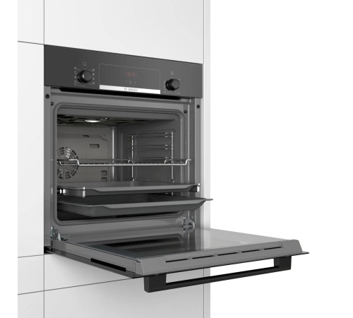 Встраиваемая электрическая духовка BOSCH 59.5x59.4x54.8 см, 66 л, гриль, конвекция, черный