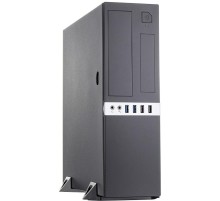 Корпус с блоком питания 300Вт./ Case Foxline mATX Desktop 300W, 2xUSB3.0, 2xUSB2.0, toolless, Black, 8cm. fan, powercord