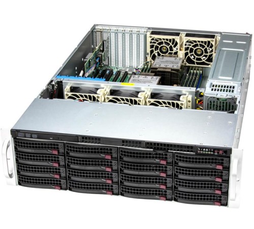 Серверная платформа Supermicro SuperStorage 3U Server 631E-E1CR16L no CPU(2) 5th/4th gen(MCC carrier)/TDP270/no DIMM(16)/16x3.5/2.5 SATA/SAS/2x10GbE/2x1200W/SFT-DCMS-Single