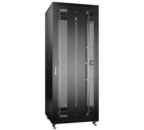 Шкаф коммуникационный Cabeus ND-05C-42U80/100-BK Шкаф монтажный 19" напольный для распр. и серверного оборудования 42U 800x1000x2055mm (ШхГхВ) передняя и задняя перфорир. двери Шкаф коммуникационный Cabeus ND-05C-42U80/100-BK Шкаф монтажный 19" напольный для распр. и серверного оборудования 42U 800x1000x2055mm (ШхГхВ) передняя и задняя перфорир. двери