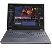 Ноутбук/ Lenovo ThinkPad P16 G2 16" WQUXGA (3840 x 2400) IPS 100%DCI-P3 800 nits, Intel i7-14700HX,  32GB DDR5, 1TB SSD, NVIDIA RTX™ 2000 Ada 8GB, Intel® Wi-Fi 6E, 1080P FHD RGB Cam, 94Wh,  Backlit Keys, Win 11 Pro,  ( EN_kbd , 3pin cable)