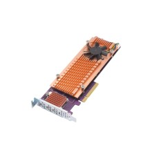 Плата расширения/ QNAP QM2-4S-240 Quad M.2 SATA SSD expansion card; supports up to four M.2 2280 formfactor M.2 SATA SSDs; PCIe Gen2 x4 host interface; Low-profile bracket pre-loaded, Low-profile flat and Full-height are bundled