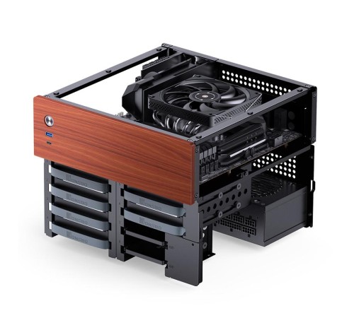 Корпус без блока питания/ Case JONSBO N4, Mini-Tower, 1x120mm, 1xUSB-A 3.0 + 1xUSB-C 3.2, SFX PSU Support, mATX, mITX Black