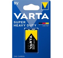 Батарейка Крона/ Батарейка Varta SUPERLIFE Крона 6F22 BL1 Heavy Duty 9V (2022) (1/10/50) (1 шт.)