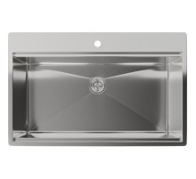 Кухонная мойка RIVELATO Rivelato Rinox 8050 Мойка нерж.сталь 1 чаши 800*500*200 мм в комплекте (доска, коландер, рол мат), монтаж: врезной, материал: нержавеющая сталь, цвет: нержавеющая сталь