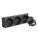 Водяное охлаждение для процессора/ Water Cooling System SAMA Q60 Black (360mm, LED temp., Black, ARGB/ Fans: 3x120mm, 86CFM, 30dBA, 2600RPM/ Pump height 64mm, 30dBA, 2800RPM, Rad thickness 27mm/ S: 1851, 1700, 1200, 20XX, 115X, AM5, AM4)