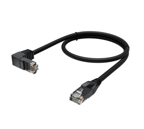 GCR Патч-корд прямой 1.0m UTP кат.5e, черный, верхний угол, литой, ethernet high speed, RJ45, T568B, GCR-53199 GCR Патч-корд прямой 1.0m UTP кат.5e, черный, верхний угол, литой, ethernet high speed, RJ45, T568B, GCR-53199