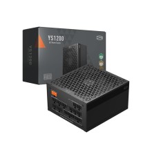 Блок питания ПК/ Power Supply PCCooler, 1200W 80+ Gold (ATX, 3.1, Full modular, 1x24(20+4)pin 610mm, 2xCPU 8(4+4)pin 700mm,  3xPCIe*2 8(6+2)pin 750mm, 1x12V(2x6) 12+4pin 500mm, 2xSATA*3+MOLEX4pin*1 450+120+120+150mm , Active, 135x135mm, 160x150x86mm, APFC