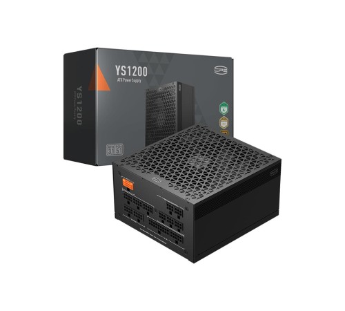 Блок питания ПК/ Power Supply PCCooler, 1200W 80+ Gold (ATX, 3.1, Full modular, 1x24(20+4)pin 610mm, 2xCPU 8(4+4)pin 700mm,  3xPCIe*2 8(6+2)pin 750mm, 1x12V(2x6) 12+4pin 500mm, 2xSATA*3+MOLEX4pin*1 450+120+120+150mm , Active, 135x135mm, 160x150x86mm, APFC