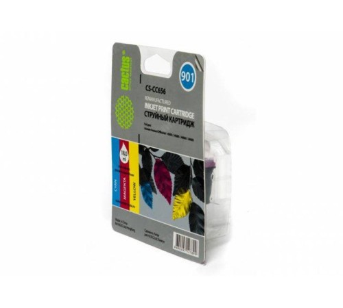 -/ Картридж струйный Cactus CS-CC656 №901 многоцветный (18мл) для HP DJ 4500 series/J4524/J4535/J4580/J