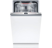 Встраиваемая посудомоечная машина Bosch, узкая, 10 комплектов, 10 программ, 6 температурных режимов, электронное управление, дисплей, Aquastop, конденсационная сушка, цвет белый