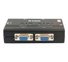Коммутатор/ DKVM-4K,DKVM-4K/B 4-port KVM Switch, VGA+PS/2 ports