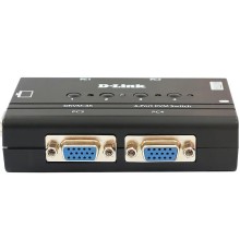 Коммутатор/ DKVM-4K,DKVM-4K/B 4-port KVM Switch, VGA+PS/2 ports