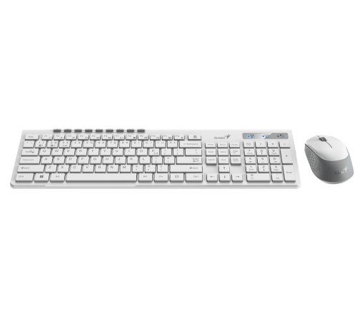 Комплект беспроводной Genius SlimStar 8230 BT (клавиатура Slimstar 8230/K + мышь slimstar 8230/M), белый