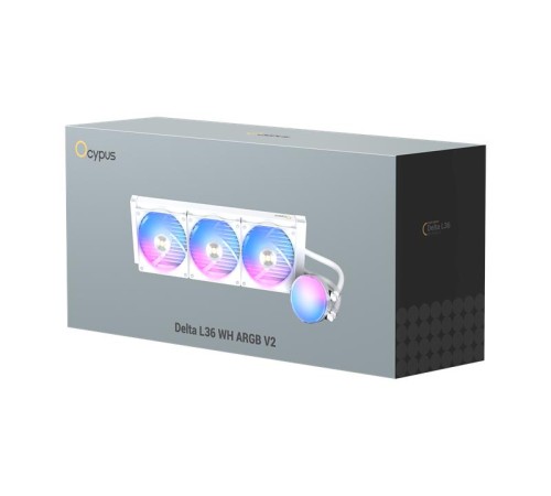 Система водяного охлаждения Ocypus Delta L36 WH ARGB V2, 360mm, ARGB Pump, 3x120mm ARGB fans, LGA115X/1200/1700/18XX, AM4/AM5